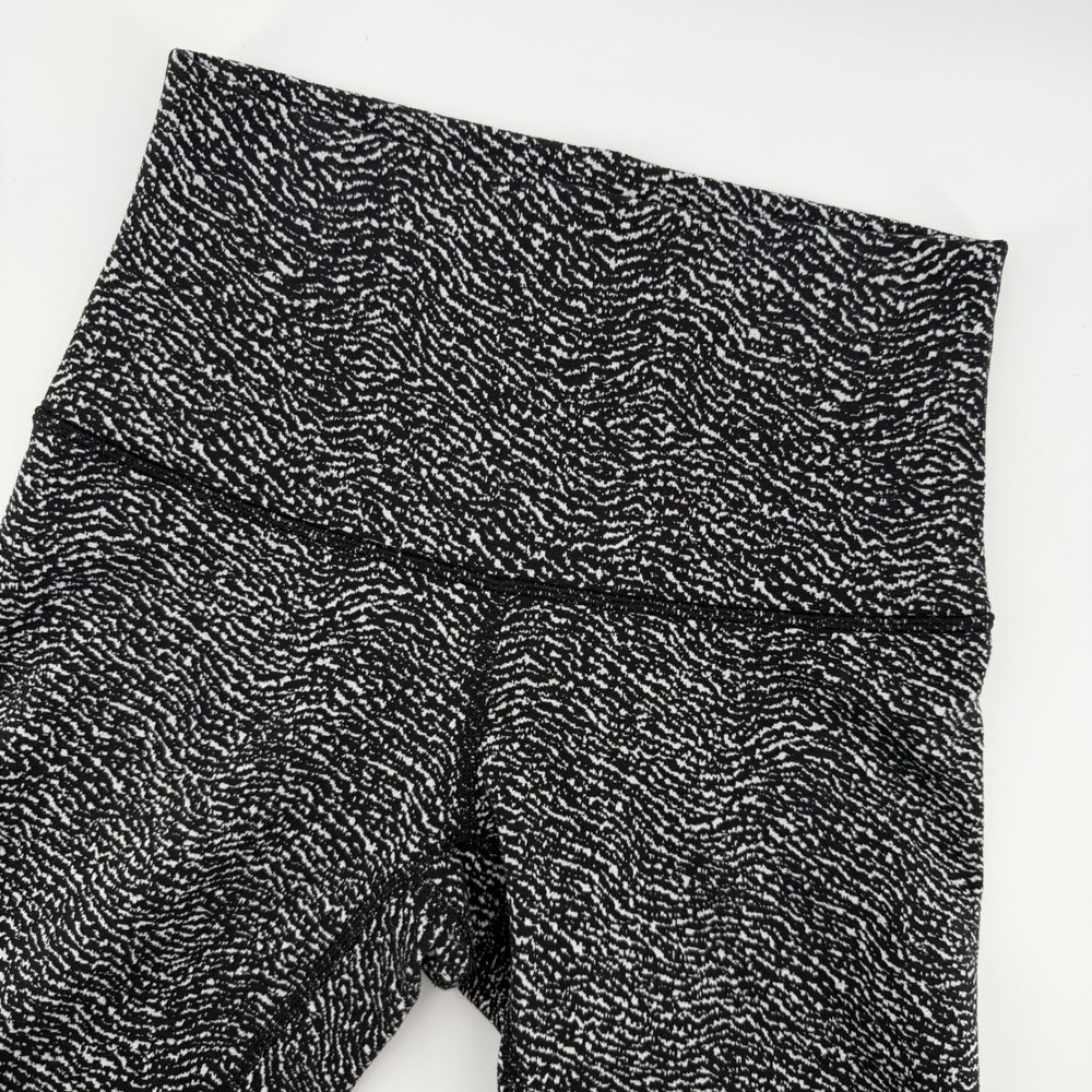 Lululemon Align High Rise Leggings Cropped Black White Women Waist size 11